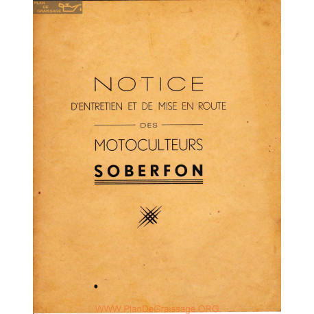 Soberfon Maraicher 311 813 105 125 Manuel Entretien