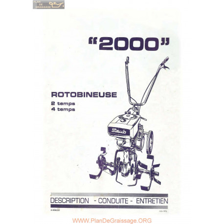 Staub 2000 Description Conduite Manuel Entretien