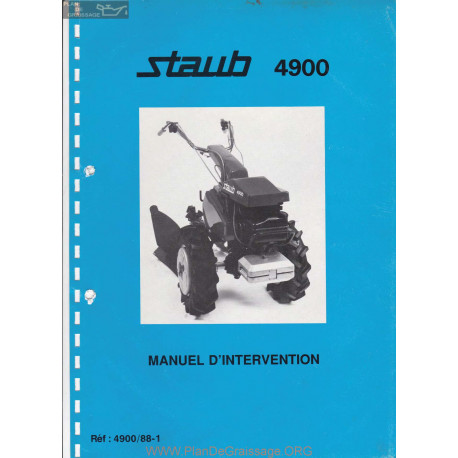 Staub 4900 Intervention Manuel Entretien