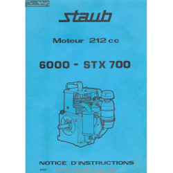 Staub Moteur 6000 Stx 700 Manuel Utilisateur