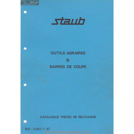 Staub Outils Agraires Et Barres De Coupe Piece Rechange