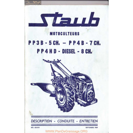 Staub Pp3b Pp4b Pp4hd 1969 Manuel Entretien