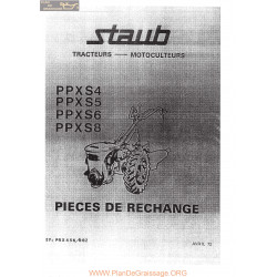 Staub Ppx S4 S5 S6 S8 Motoculteur Piece Rechange