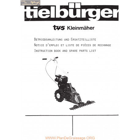 Tielburger T45 Manuel Entretien
