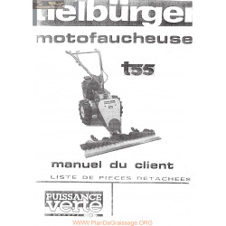 Tielburger T55 Motofaucheuse Manuel Entretien