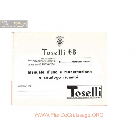 Toselli 68 Utilisation Manuel Utilisateur
