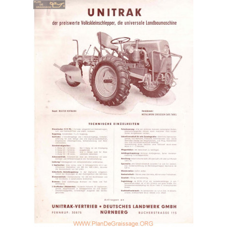 Unitrak Fiche Information