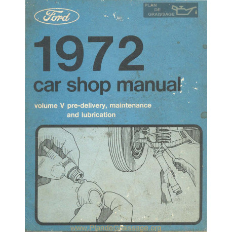 Ford Maintenance And Lubrication Shop 1972