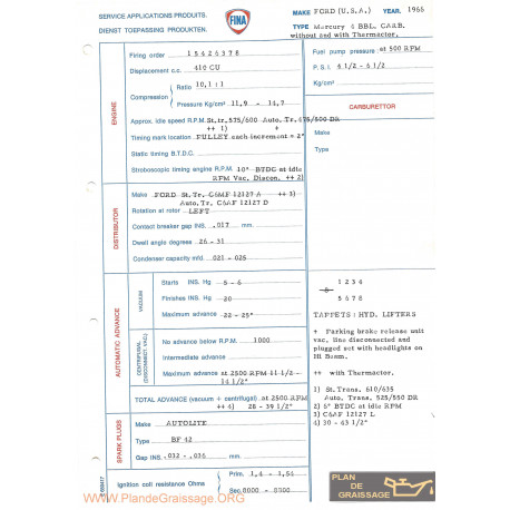 Ford Usa Mercury 4bbl Carb 1966 Fina