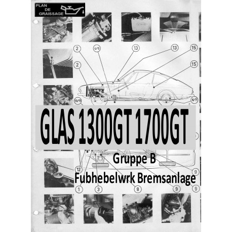 Glas 1300gt 1700gt 7 Gruppe B Fubhebelwrk Bremsanlage