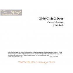 Honda 2006 Civiccoupe User Manual