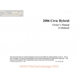 Honda 2006 Civichybrid User Manual