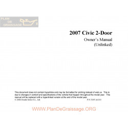 Honda 2007 Civiccoupe User Manual