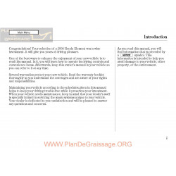 Honda 2008 Element User Manual