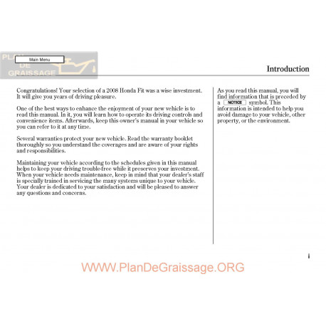 Honda 2008 Fit User Manual