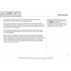 Honda 2009 Odyssey User Manual