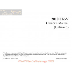 Honda 2010 Crv User Manual