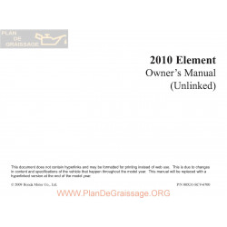 Honda 2010 Element User Manual