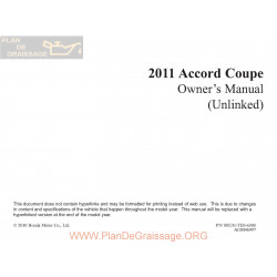 Honda 2011 Accordcoupe User Manual