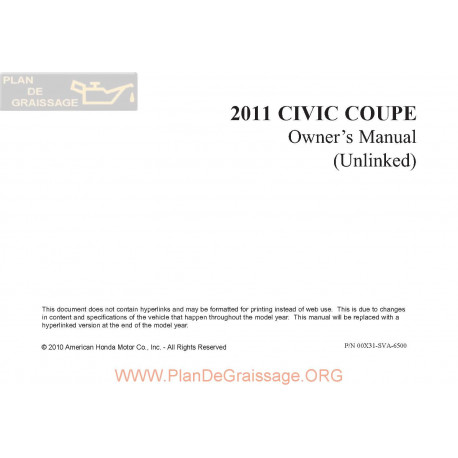 Honda 2011 Civiccoupe User Manual
