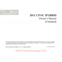 Honda 2011 Civichybrid User Manual