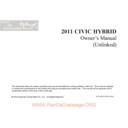 Honda 2011 Civichybrid User Manual