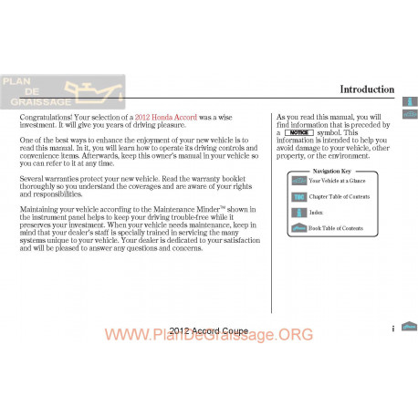 Honda 2012 Accord User Manual