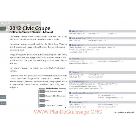 Honda 2012 Civiccoupe User Manual