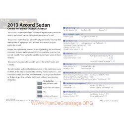 Honda 2013 Accord User Manual
