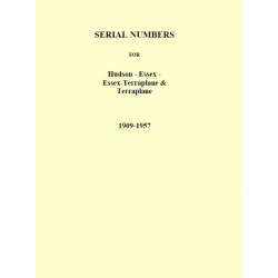 Hudson 1909 1957 Serial Numbers