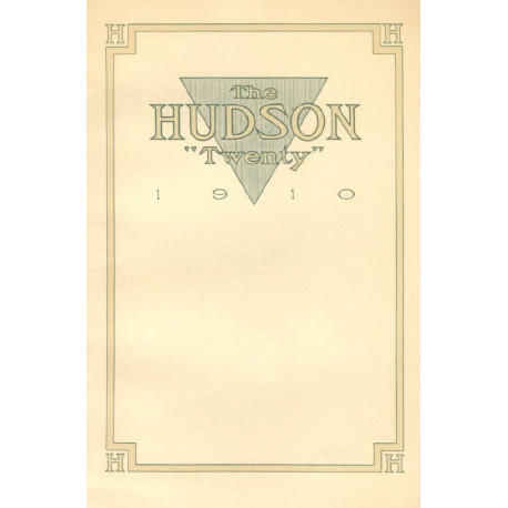 Hudson 1910 20 1st Annoucement Brochure