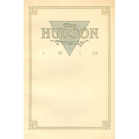 Hudson 1910 20 1st Annoucement Brochure