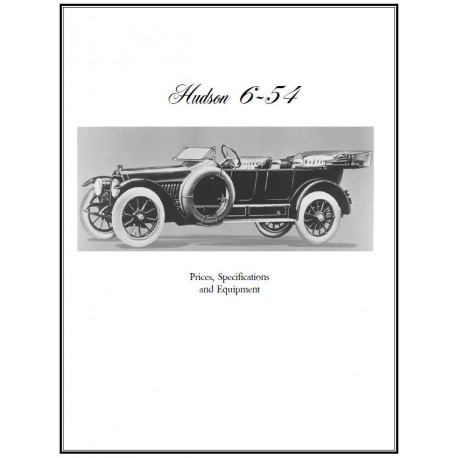 Hudson 1914 15 Six 54 Info Book