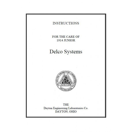 Hudson 1914 Junior Delco Systems