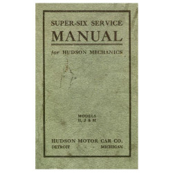 Hudson 1916 18 Models H J M Service Manual