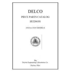 Hudson 1918 1919 Delco Piece Parts Catalog