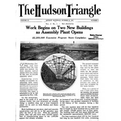 Hudson 1919 25 Triangle News Letters Oct 1919 To Nov 1925