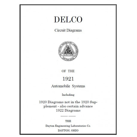 Hudson 1921 Delco Circuit Diagrams