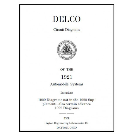 Hudson 1921 Delco Circuit Diagrams