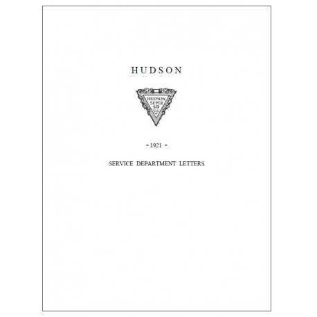 Hudson 1921 Service Dept Letters