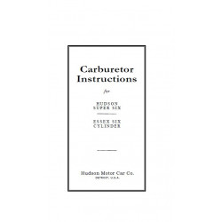 Hudson 1924 26 Carburetor Inst