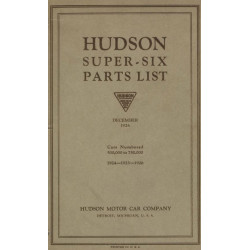 Hudson 1924 26 Parts List