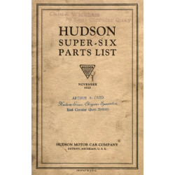 Hudson 1925 Nov Parts List