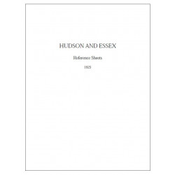 Hudson 1925 Reference Sheets 20 Thru 25