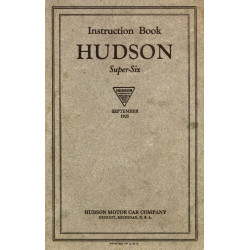Hudson 1925 Sept Instruction Book