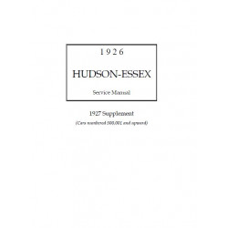 Hudson 1926 Shop Manual 1927 Sup
