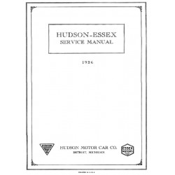 Hudson 1926 Shop Manual