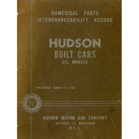 Hudson 1927 1950 Inter Change Manual