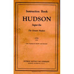 Hudson 1929 April Instruction Book