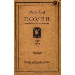 Hudson 1929 Dover Parts List